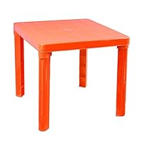 Tavolino Zeus In Plastica 50x50cm - Arancione, Per Interno Ed Esterno - Foto 12