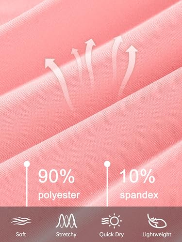 Poroka 6 Pack Girls Dry-fit Running Shorts Active Performance Short Summer Sports Shorts with Drawstring Pocket for Kids2