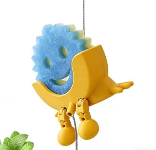 Cute Hanging Sponge Holder with Drainage, Yellow | Holder for Kitchen Sink, Funny Sponge Stand for Kitchen Sink, 3D Printing Countertop Sponge Holders