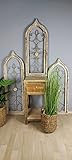 ⚛️ BESTÄNDIGKEIT - mit diesem Deco-Fenster im Stil von klassischen gotischen Formen haben Sie unabhängig von modischen Trends lange Freude daran. Es ist im Vintage Shabby Stil mit Kreidefarben im Shabby Look gestaltet. Sollte Ihnen mal eine andere Farbe lieber sein so ist es schnell mit ein paar Handgriffen gestrichen 