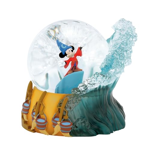 Enesco Disney Showcase Fantasia Sorcerer Mickey Mouse 85th Anniversary Waterball Waterglobe 5.5 Inch Multicolor