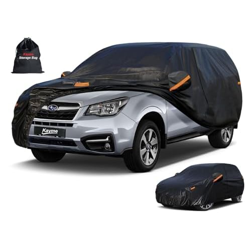 Kayme 7 Layers SUV Car Cover Custom Fit for Subaru Forester (1997-2025) Waterproof All Weather for Automobiles,Outdoor Full Cover Rain Sun UV Protecti