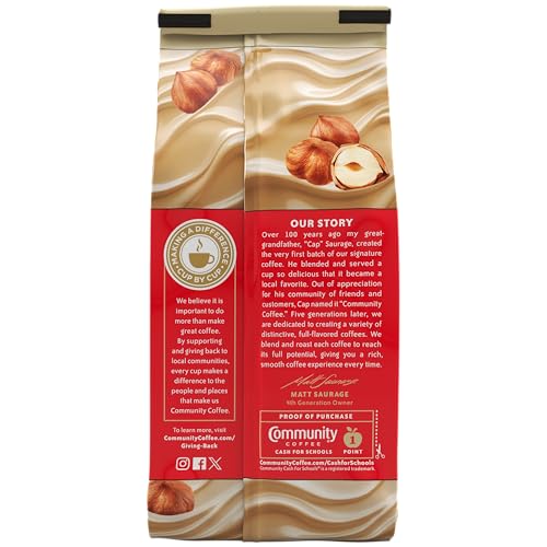 Image of Community Coffee Hazelnut Creme Flavored 12 Ounce, Medium Roast Ground Coffee, 12 Ounce Bag (Pack of 1)
