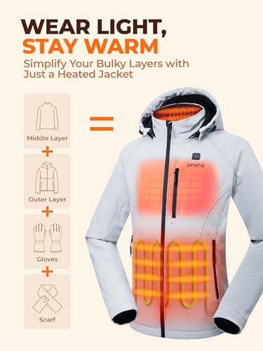 Ororo Women'S Heated Jacket With Heated Collar thumb #2