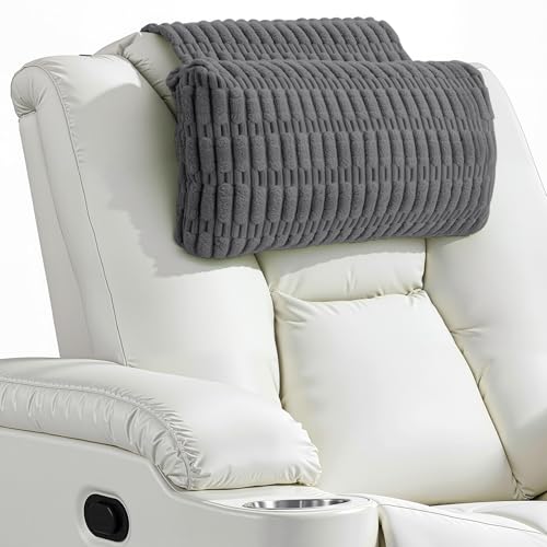 AHUAWA Recliner Pillow Soft Corduroy Neck Pillow for Recliner Adjustable Recliner Headrest Pillow with Weighted Back Flap Non-Slip Head Pillow for Recliner Couch Chair Sofa