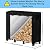 Coolrunner 4.26FT Firewood Log Hoop Cover Firewood Rack Cover 420D Outdoor Log Rack Cover Log Holder Cover for Waterproof, Windproof, Dust-proof