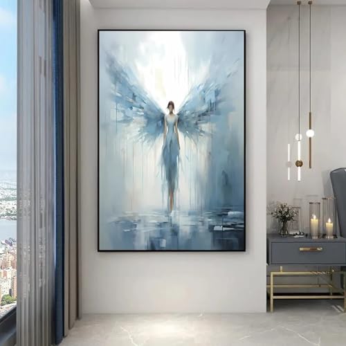 Affiche toile ailes bleues 50x70 cm peinture abstraite moderne salon