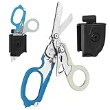 Ziyero Trauma Schere Multitool Rettungsschere mit 6 Praktischen Funktionen Faltbare Scherenzange aus Edelstahl-Ideal für Professionellen Einsatz Im Rettungsdienst Oder Alltägliche Aufgaben, Blaugrau