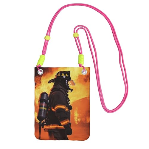 Pochette de voyage pour pompier sac téléphone femme fuchsia unique