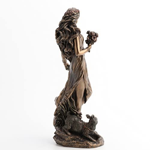 10.38 Inch Ostara - Germanic Goddess Of Easter Cold Cast Bronze Statue #TOP3