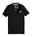 Aeropostale Men's A87 Solid Logo Piqu? Polo Shirt L Black