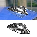 SUNJIKA Compatible with Real Carbon Fiber Car Top Roof Shark Fin Antenna Cover Trim for BMW 2 3 4 5 7 Series F22 F87 F30 F35 F80 G20 F32 F36 F82 M4 G30 G38 F90 G11 G12 M2 M3 M5 (Black 1pc)