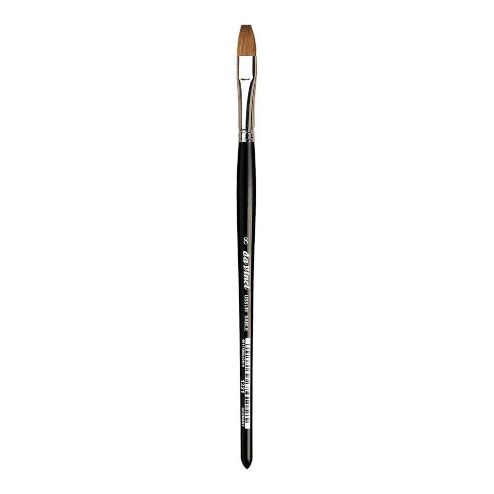 da Vinci Watercolor Series 1321 One Stroke Paint Brush, Flat Russian Red Sable, Size 8