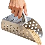 Pala per sabbia in acciaio per metal detector, setaccio per la caccia al tesoro