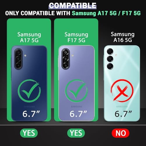 Image of Excelsior Flip Cover for Samsung Galaxy A17, F17 | Premium PU Leather | Full Protection (Red)