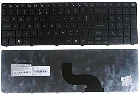 New Laptop Keyboard Replacement for Gateway PK130C82000 PK130C8100 V104702AS2 90.4HS07.S1D V104730DS2 NSK-AL21D NSK-ALB1D 9Z.N1H82.B1D MP-09B23U4-6981 PK130C83000 US Layout Black Color