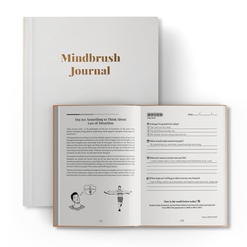 Mindbrush Journal: Daily Gratitude Journal for Women & Men; Undat...