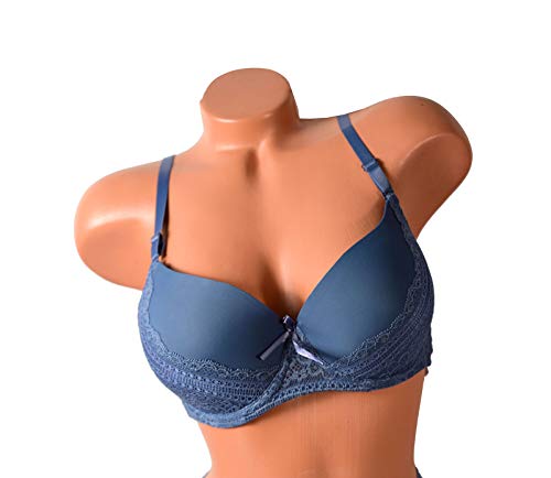 6 Pieces Full Cup/Demi Wired Gentle Pushup Push Up Bra A/B/C2