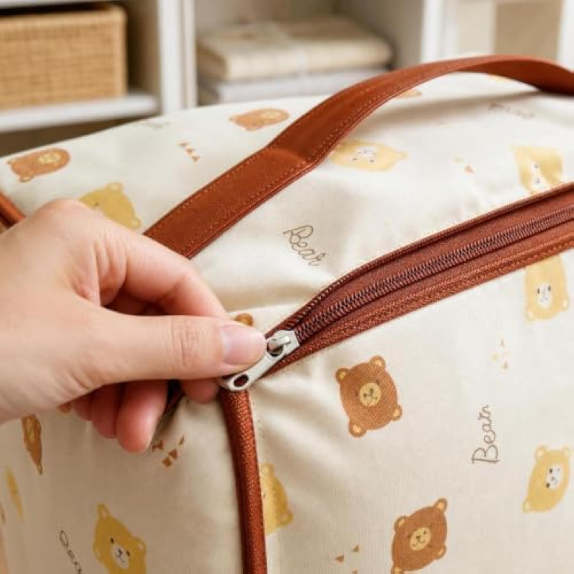 Large Capacity Oxford Fabric Storage Bag for Quilts and Clothes, 2-Pack