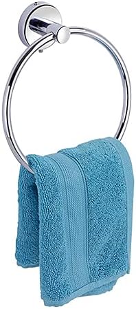 BBL Towel Ring 304 Stainless Steel Bath Towel Holder Wall-mounted Hanging Towel Hanger with Fixing Accessories for Kitchen Bathrooms Hand/Kitchen Towel Holder (Sigma), Silver