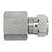 Brennan Industries 6506-04-04-SS Stainless Steel Straight Tube Fitting, 1/4"-18 NPTF x 7/16"-20 SAE Thread, 1/4" Female NPTF x 1/4" Female JIC Swivel