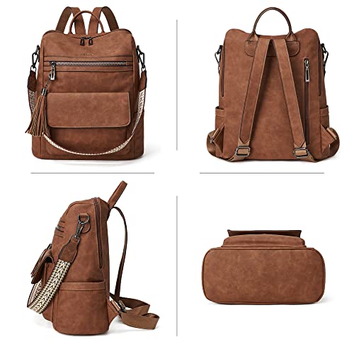 Shrrie Backpack Purse For Women Fashion Purse Backpack Satchel Travel Leather Backpack Shoulder Bag With Wristlet #TOP2