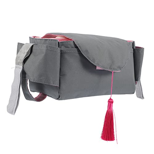 SUPVOX Diaper Organizer Bag with Handle Portable Caddy for Essentials Stylish Stroller Hanging Storage for Diapers and Accessories for Outdoor Use Tassel Design