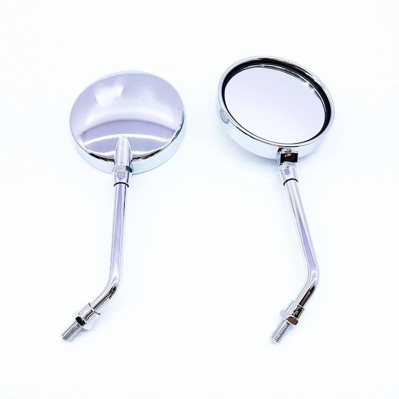 Rétroviseurs Moto Pour Ducati Rétroviseurs De Moto Rétro Miroir ABS Universel 8/10MM Miroirs De Guidon Moto(Chrome-long pole)