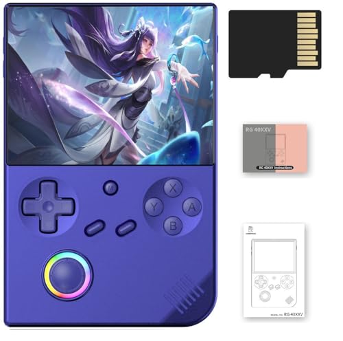 Image of Anbernic RG40XX V Retro Handheld Game Console , RG40XXV 4.0 Inch IPS Screen Linux System Built-in 64G TF Card 5528 Games Support TV Output 5G WiFi Bluetooth 4.2 (Blue)
