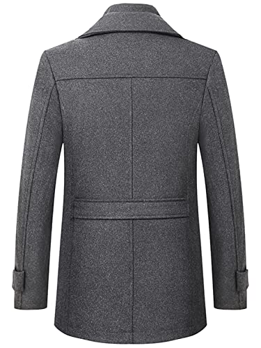 Image of chouyatou Men's Winter Stylish Wool Blend Single Breasted Military Peacoat