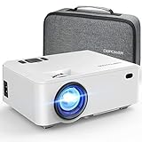 Projector, DBPOWER RD-820 Mini Projector Portable Video Projector with Carrying Case, 5500Lux 1080P and 200'' Display Supported, Projector Compatible with TV Stick, HDMI, VGA, TF, AV and USB