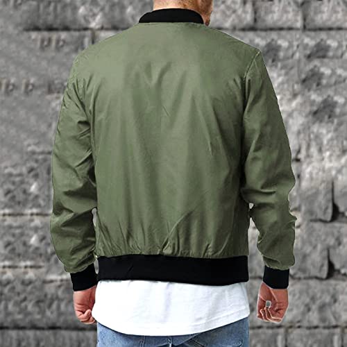GOKKILRW Mens Lightweight Bomber Jackets Zip Up Motorcycle Windbreaker Flight Jacket Casual Softshell Varsity Track Jacket3