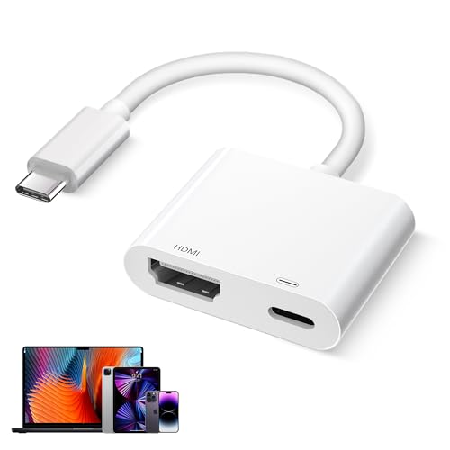 USB-C HDMI ϊA_v^[ iphone hdmiϊP[u 2-in-1 4K@60HZrfIo PD100W }[d ^Cvc hdmi ϊ iPhone15/16/MacBook/iPad/GalaxyΉ