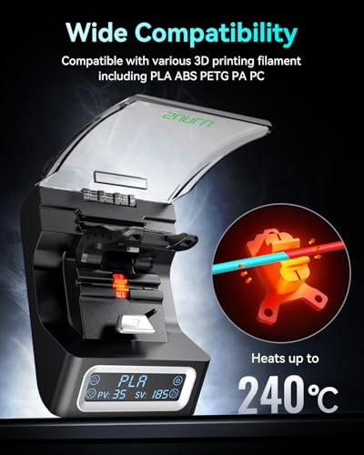SUNLU Official Filament Connector, Fast Heating Filament Splicer for 3D Printer Filament 1.75mm, Up to 240°C, Compatible with PLA PETG TPU ABS PA Nylon, Easy to Use, Pack with 200PCS PTFE Sleeve - Image 5