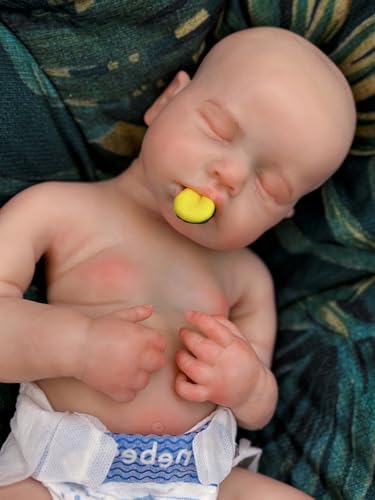 Muñeca de silicona bebé Reborn de 18 pulgadas peso real miniatura 3