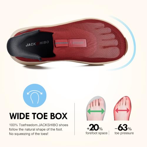 Image of Men Slip in Free up Hands Shoe Wide Toe Box Arch Support Orthopedic Walking