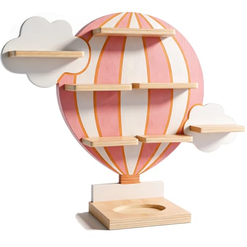 for TonieBox 1 and Toniebox 2 House Magnetic Shelf for Tonies for 45 Toines Figures Wall Mounted Shelf Wall Floating Shelves for Toniebox Starter Display Shelves Compatible with Tonie Box (pink)