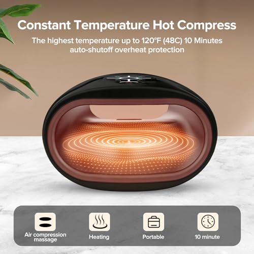 Image of AERLANG Hand Massager Hand Massage Machine with Heat and Compression Birthday Gifts for Women Husband Gifts Electric Hand Massager for Arthritis and Carpal Tunnel Cordless Massagers