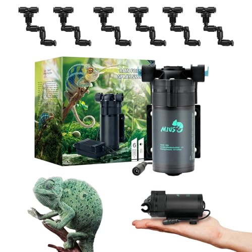 Brumisateur Terrarium, Terrarium Plante Avec 6 Buses Brumisateur Plante Humidificateur Pour Reptiles Terrarium Avec SystèMe D'Irrigation RéGlable à 360 °...