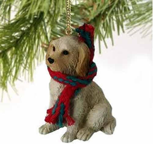 Conversation Concepts Labradoodle Tiny Miniature One Christmas Ornament - Delightful, Cream-Blonde