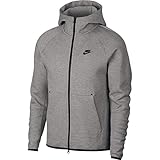 Nike Mens Tech Fleece Full Zip Hoodie Sweatshirt Grey Heather/Black/Black 928483-063 Size Large