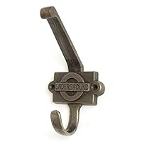 Castelion® Cast Iron London Underground Hat & Coat Hook | Unique Wall Mounted Hook | Iron Hardware Perfect for Modern or Traditional Homes | 10cm x 5.5cm