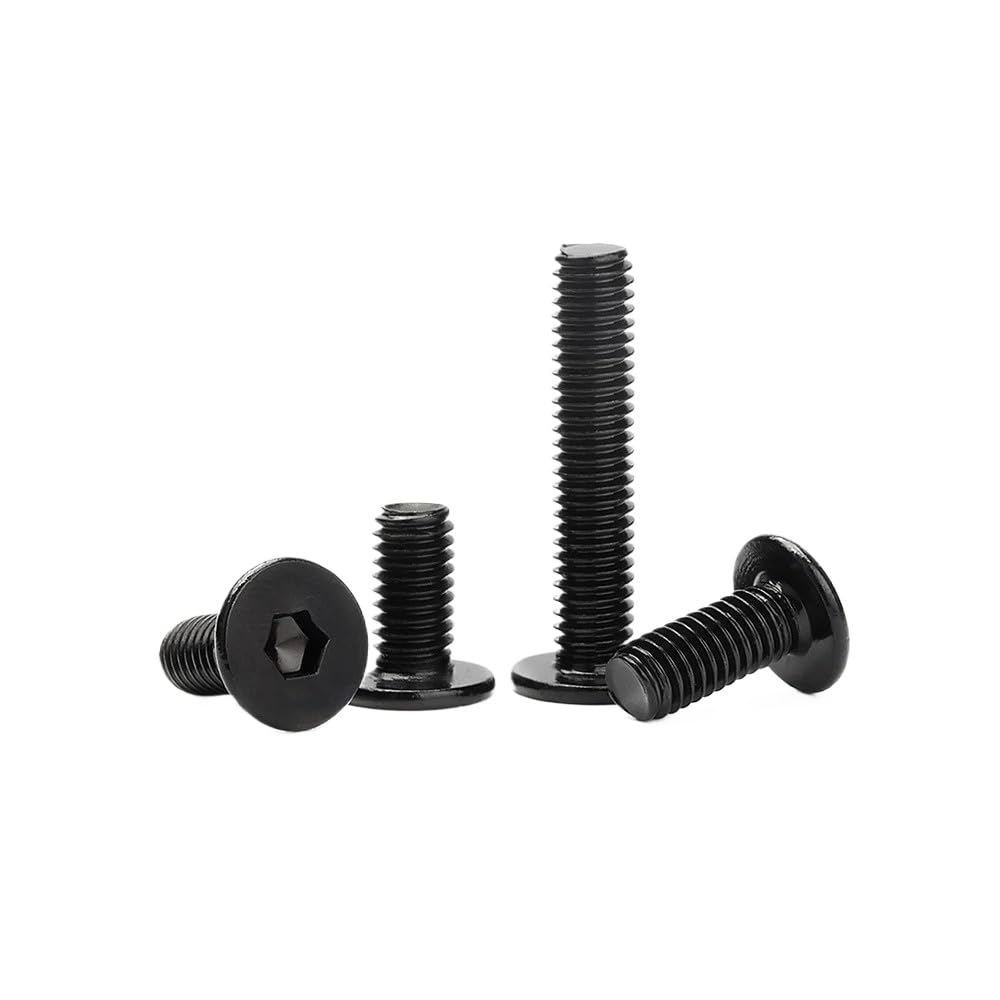 M2 / M2.5 / M3 / M4 / M5 / M6 / M8 Tornillos de cabeza plana avellanada de acero 10,9 negro (M2,5-0,45 x 35 mm - 100 piezas)