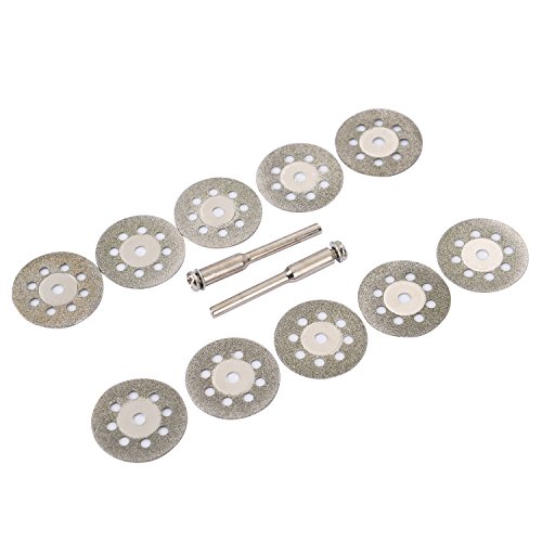 12 Pieces 22 mm Mini Diamond Cutting Discs Gemstones Glass Cutting Disks and Arbor Shafts 4 12 Pieces 22 mm Mini Diamond Cutting Discs Gemstones Glass Cutting Disks and Arbor Shafts - Image 4
