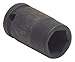 Westward 4LXZ4 Impact Socket, 1/4 Dr, 6 Pt, Std, 3/16 In
