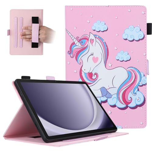 Étui tablette Samsung Tab A9+ rose pour les devoirs et dessins animés