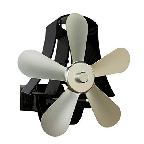 Wärmebetriebener Kamin-Ventilator mit 5 Flügeln, Wandmontage, leise, Eco-Fan umweltfreundlich und effiziente Wärmeverteilung
