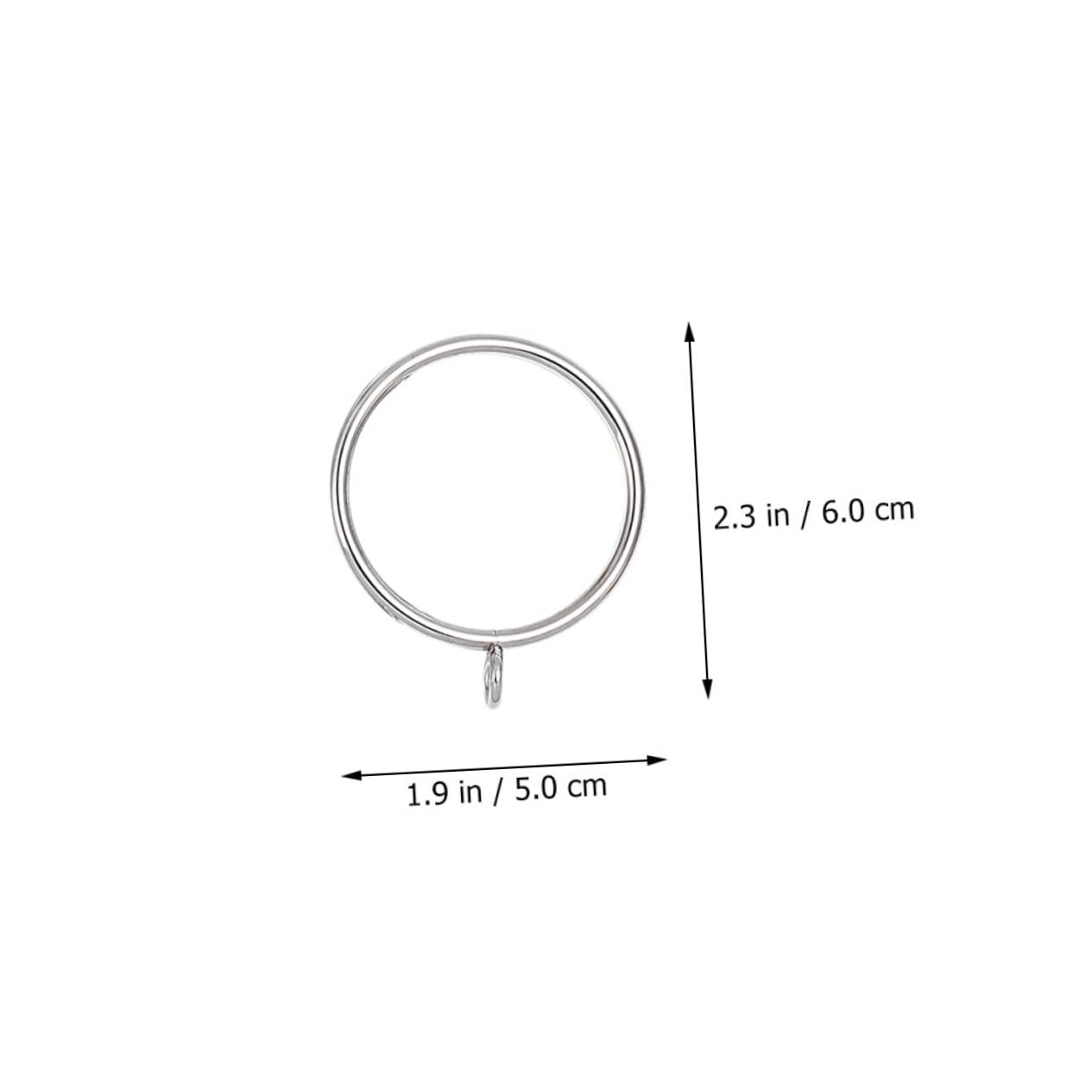 MUCKLILY 10Pcs Stainless Steel Curtain Rings Heavy Duty Shower Curtain Fixing Circles and Sturdy Hangers for Bathroom Curtains Smooth Sliding Design Rustproof and