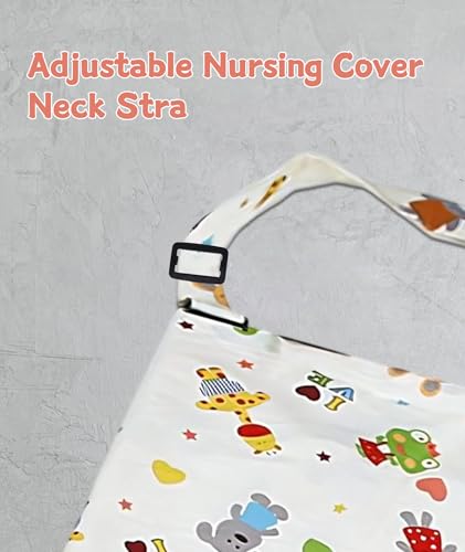 Image of Nursing Cover for Breastfeeding, Feeding Covers for Nursing Mom, Cotton Feeding Apron for Mom with Animal Print, Breastfeeding Cover for Mother, Feeding Shawl Breastfeeding Mother