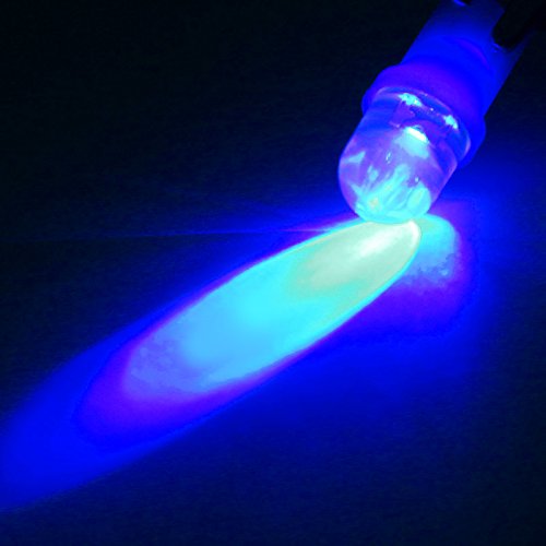 Cciyu 10Pcs T10 194 168 2825 Wedge Smd Led Bulbs Instrument Cluster Light Panel Gauge Lamp Blue #TOP5